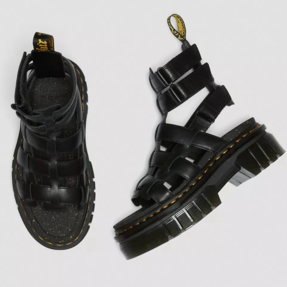 Dr. Martens Ricki Nappa Lux Leather Platform Gladiator Sandals
